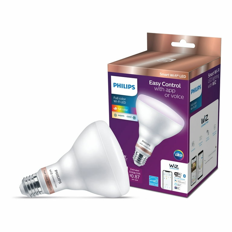 Leger Fotoelektrisch Bewonderenswaardig Philips Smart LED 65-Watt BR30 Floodlight Light Bulb, Color & Tunable  White, Dimmable, E26 (1-Pack) - Walmart.com