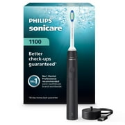 Philips Sonicare 1100 Series Electric Toothbrush - Sonic Toothbrush with Advanced Sonic Technology, Easystart, Smartimer & Quadpacer, Black, Model HX3641/03