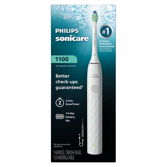Philips Sonicare 1100 Power Toothbrush, White HX3901/01