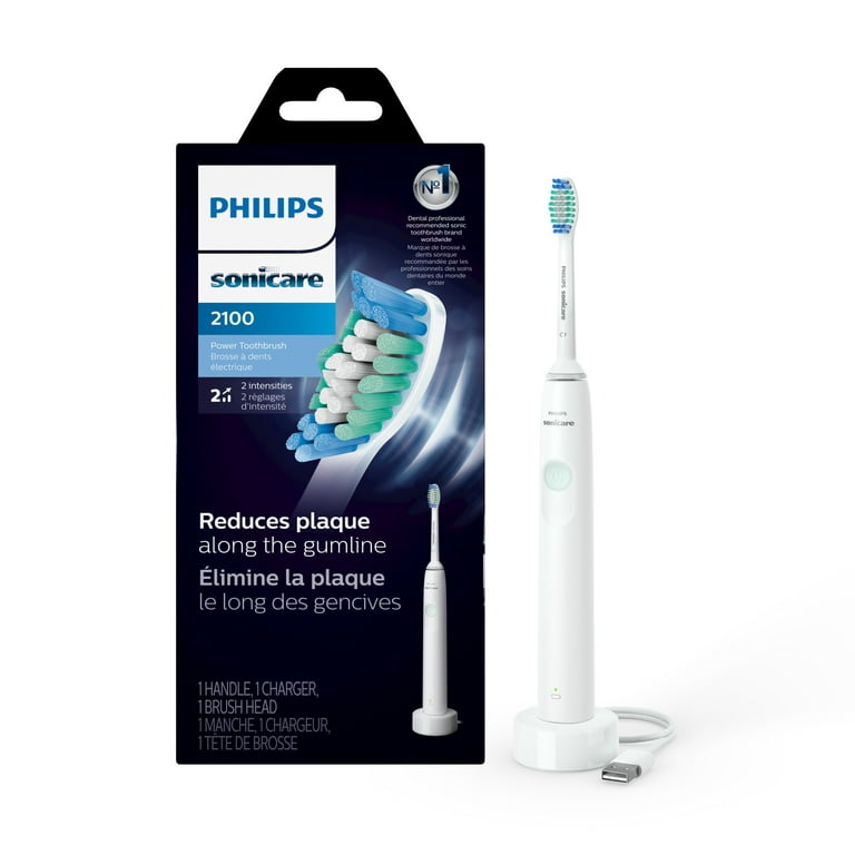 Philips Sonicare 2100 Power Toothbrush, Rechargeable Electric Toothbrush,  White Mint HX3661/04 