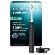 Philips Sonicare 3100 Series Electric Toothbrush - Sonic Toothbrush with Advanced Sonic Technology, Pressure Sensor, Two Intensity Settings, Smartimer & Quadpacer, Black, Model HX3681/04