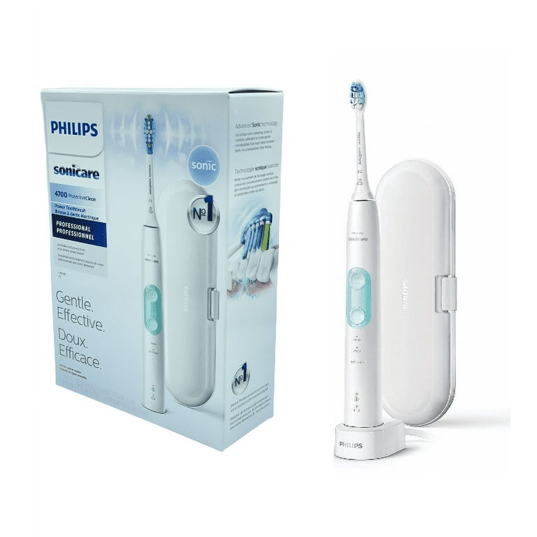 Philips Sonicare 4700 Toothbrush ProtectiveClean Sonic Gentle Effective  Clean White Mint with C3 Brush Heads