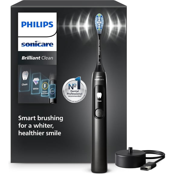 Philips Sonicare Brilliant Clean Electric Toothbrush Smart Screen Brush Head Replacement 2 Brushing Modes SmartTimer