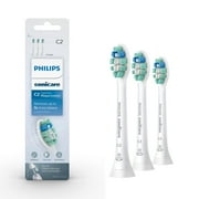 Philips Sonicare Genuine C2 Optimal Plaque Control Toothbrush Heads for Adults, 3 Brush Heads, White, HX9023/65