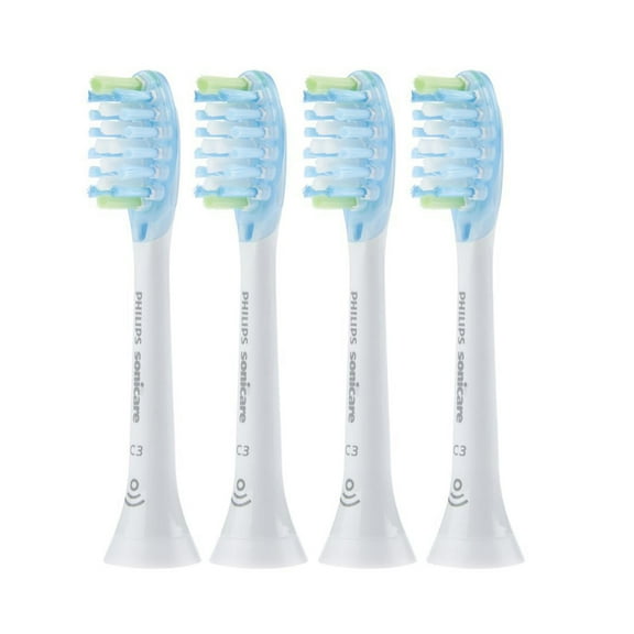 Philips Sonicare C3 (HX9044/17) Premium Plaque Defense Replacement Toothbrush Head (Compatible with All Philips Sonicare Handles), Pack of 4, White