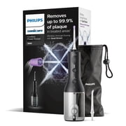 Philips Sonicare Cordless Power Flosser 3000 Oral Irrigator - Water Flosser for Teeth, Gums and Dental Care, Black Model HX3826/33