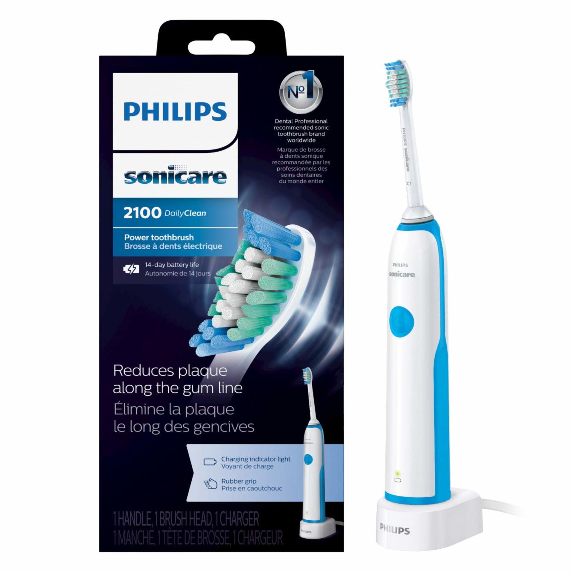 Philips Sonicare Dailyclean 2100 Rechargeable Electric Toothbrush, HX3211/17 - image 1 of 13