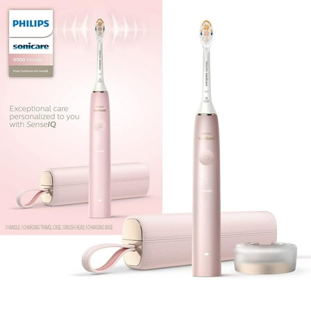 Philips Sonicare DiamondClean Prestige 9900, Rechargeable Toothbrush with SenseIQ, Pink, HX9990/13