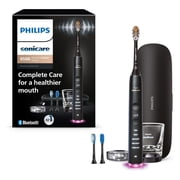 Philips Sonicare DiamondClean Smart 9500 Electric Toothbrush - Sonic Toothbrush with App, Pressure Sensor, 15 Brushing Settings, Replacement Reminder, USB Charging Travel Case, Black, Model HX9923/11