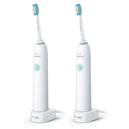 Philips Sonicare Electric Toothbrush DailyClean with QuadPacer & Smartimer, 2 Count