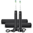 thumbnail image 1 of Philips Sonicare Electric Toothbrush DiamondClean 2-Pack Bundle, Rechargeable Electric Tooth Brush with Pressure Sensor, Sonic Electronic Toothbrush, Travel Case, Black, 1 of 2