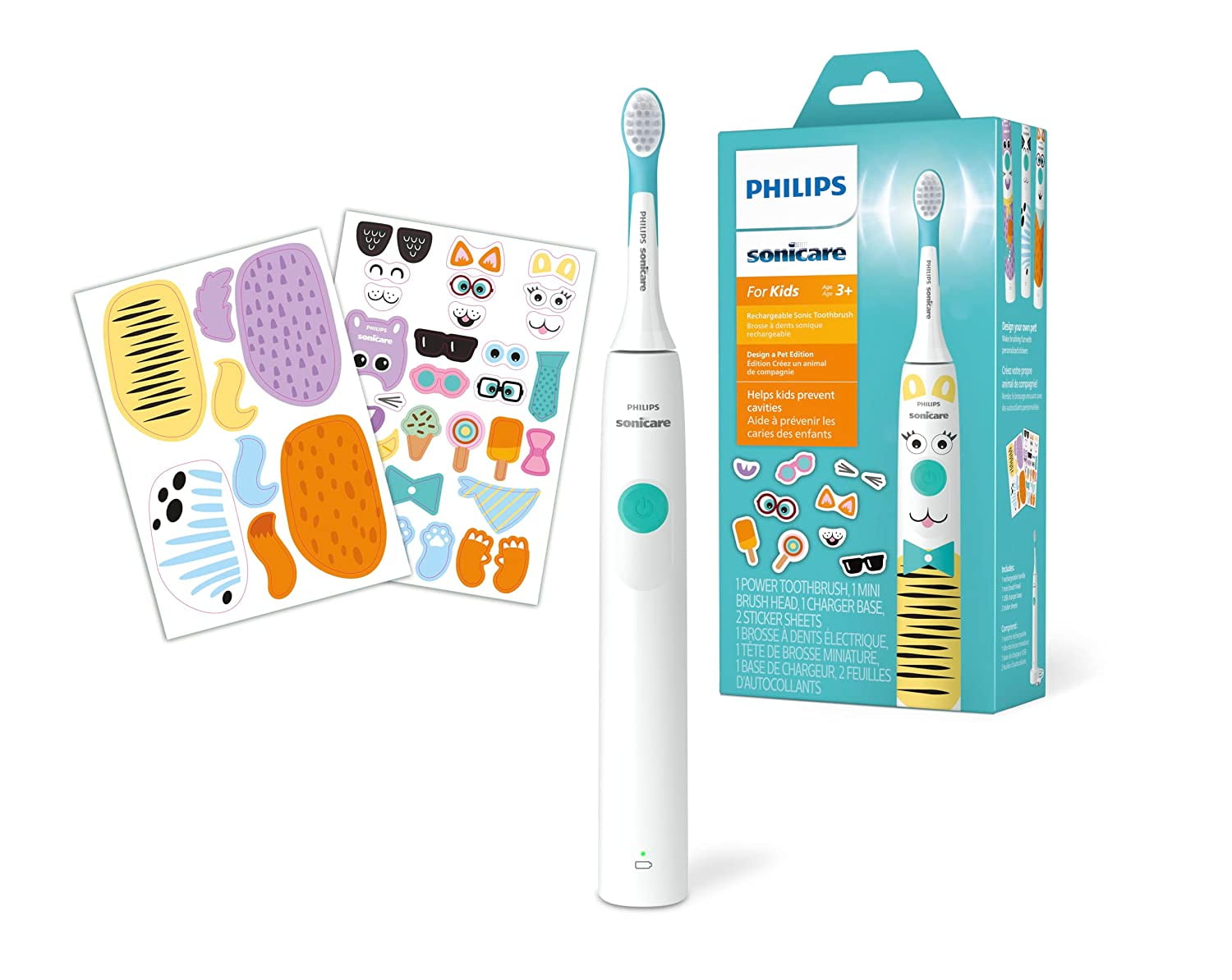 Philips Sonicare Electric Toothbrush for Kids - Design a Pet Edition - HX3601/01
