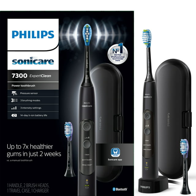 Philips Sonicare ExpertClean 7300, Rechargeable Electric Toothbrush, Black HX9610/17