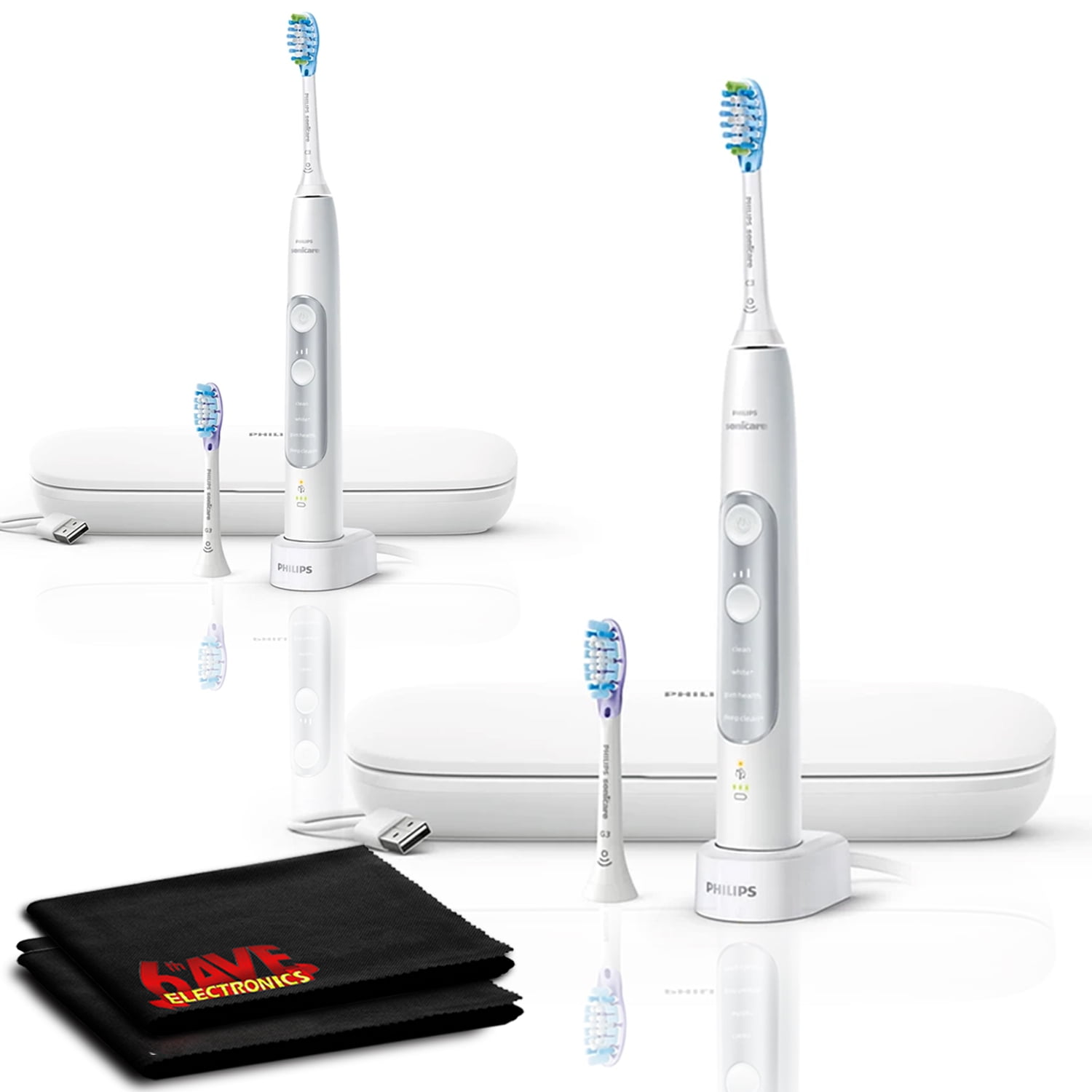 Philips Sonicare ExpertClean 7500 Electric Toothbrush for Adults, White