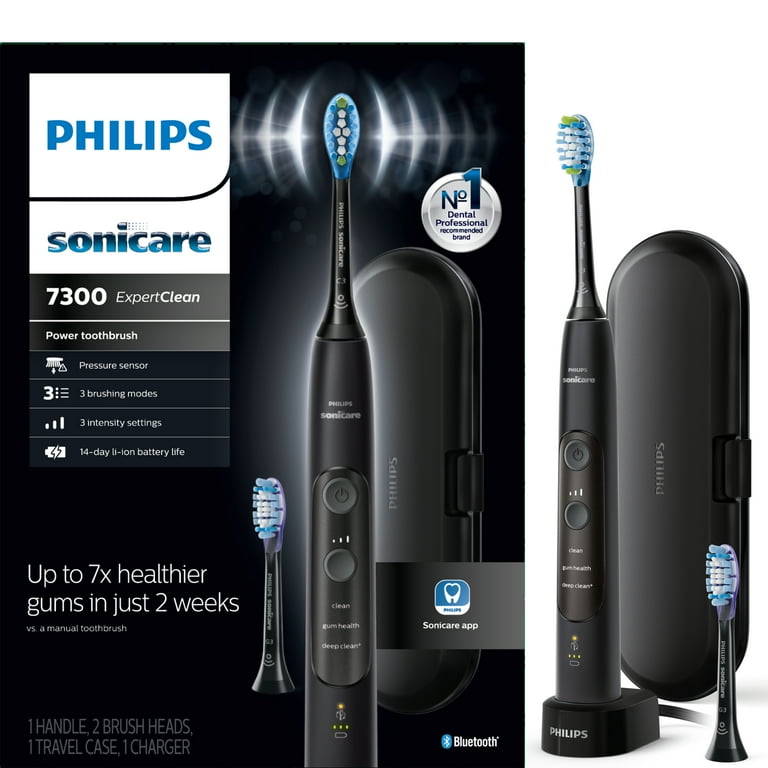 【新品未使用】PHILIPS sonicare ExpertClean ブラック Philips Sonicare ExpertClean 7300, Rechargeable Toothbrush