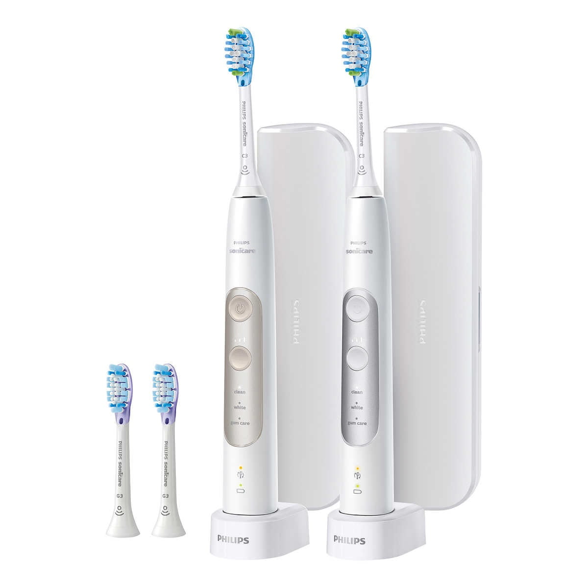 Philips Sonicare Optimal Clean Sonic Electric Toothbrush HX6829/75 Duo