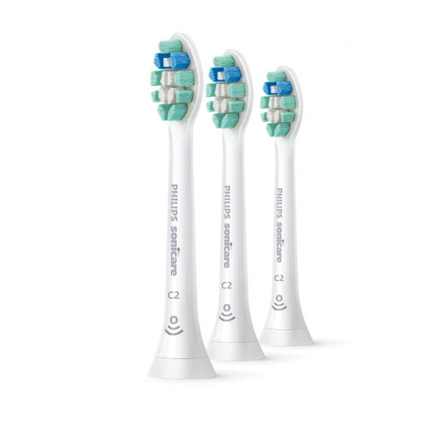 Philips Sonicare Optimal Plaque Control Replacement Toothbrush Heads, HX9023/65, Brushsync™ Technology, White 3-pk