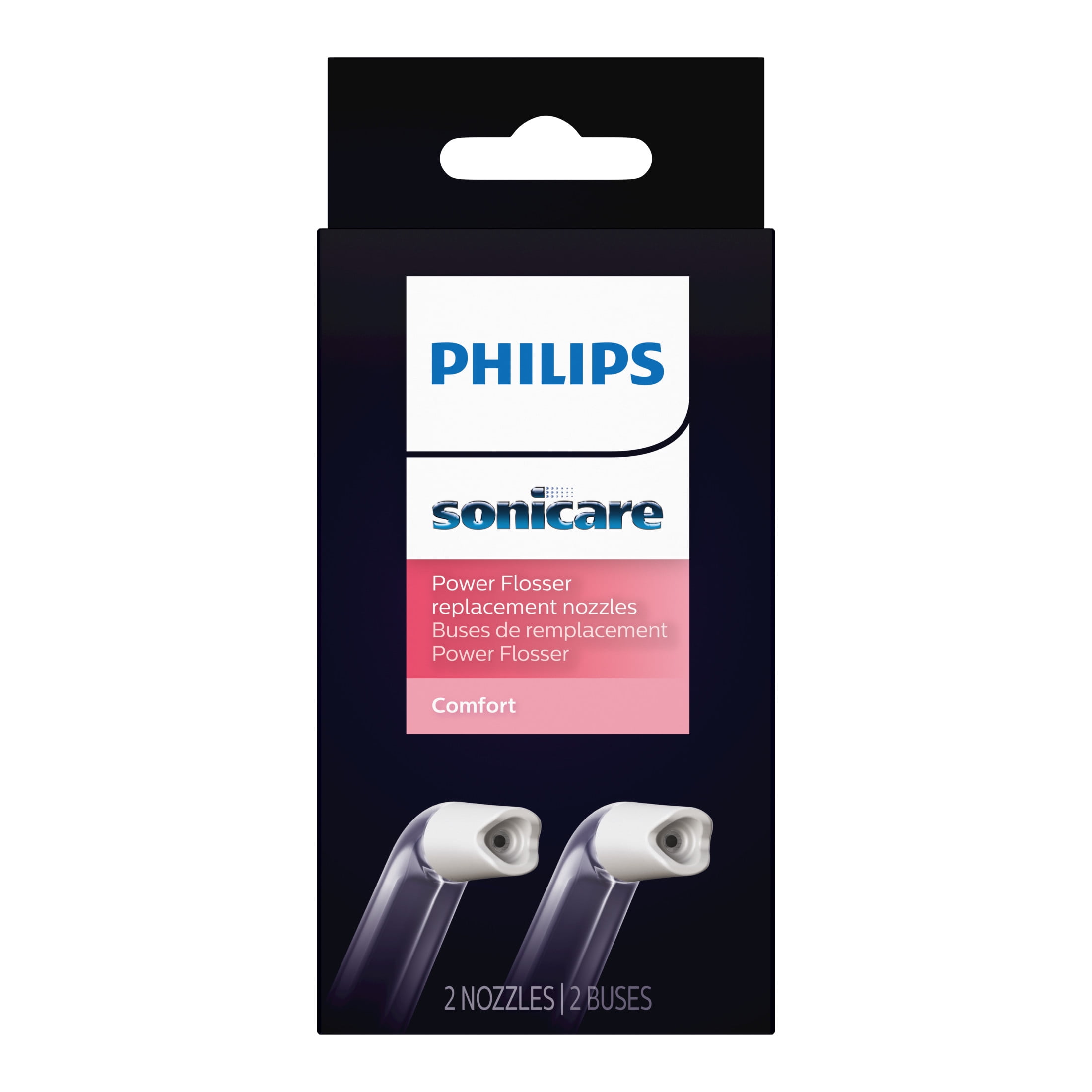 Philips Sonicare Power Flosser Comfort Tips (F2), 2pk, White