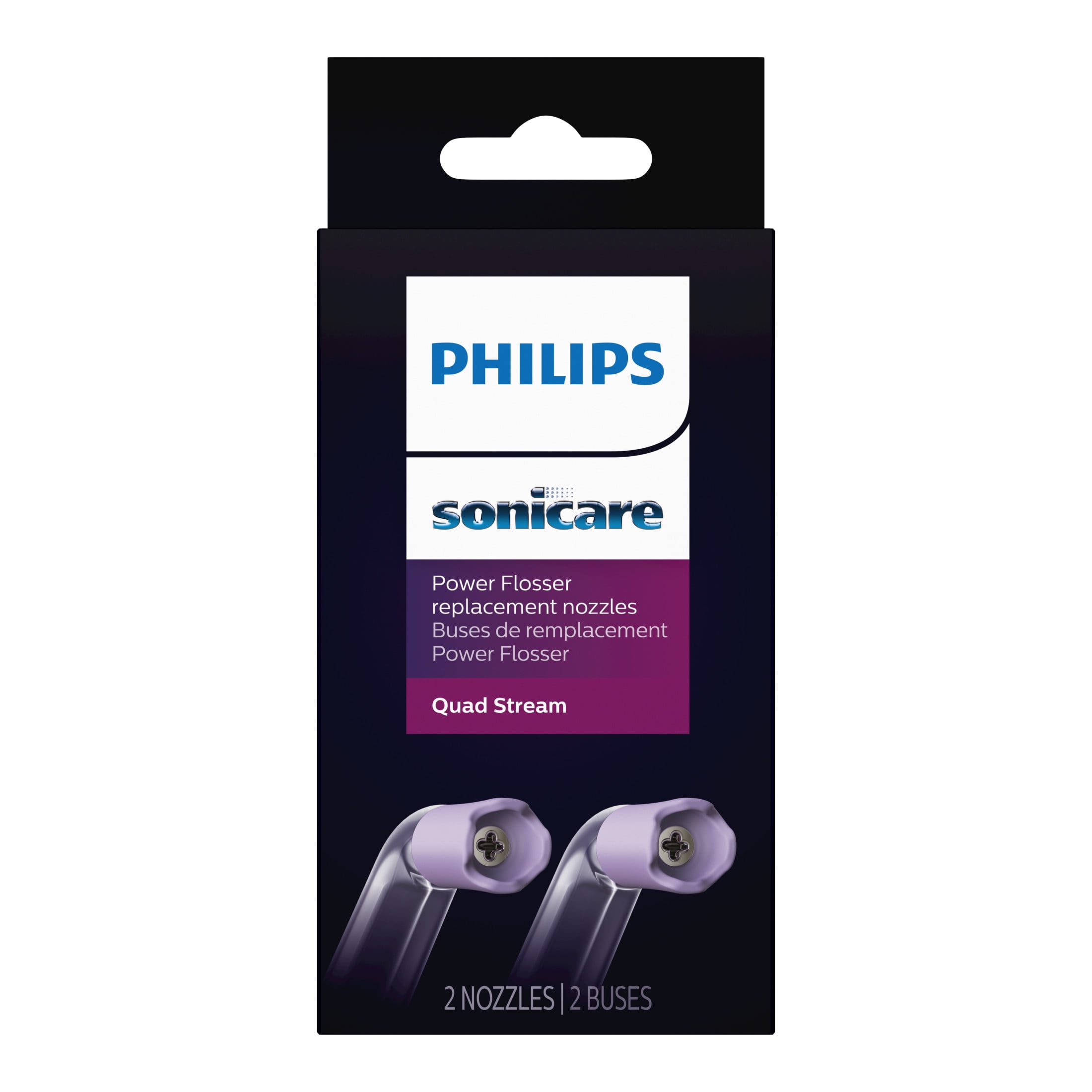 Philips Sonicare Power Flosser Quad Stream Tips (F3), 2pk, White HX3062/00