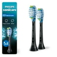 thumbnail image 1 of Philips Sonicare C3 Two-In-One - Genuine Replacement Electric Toothbrush Heads, Black, 2 Pack, HX9042/95, 1 of 13