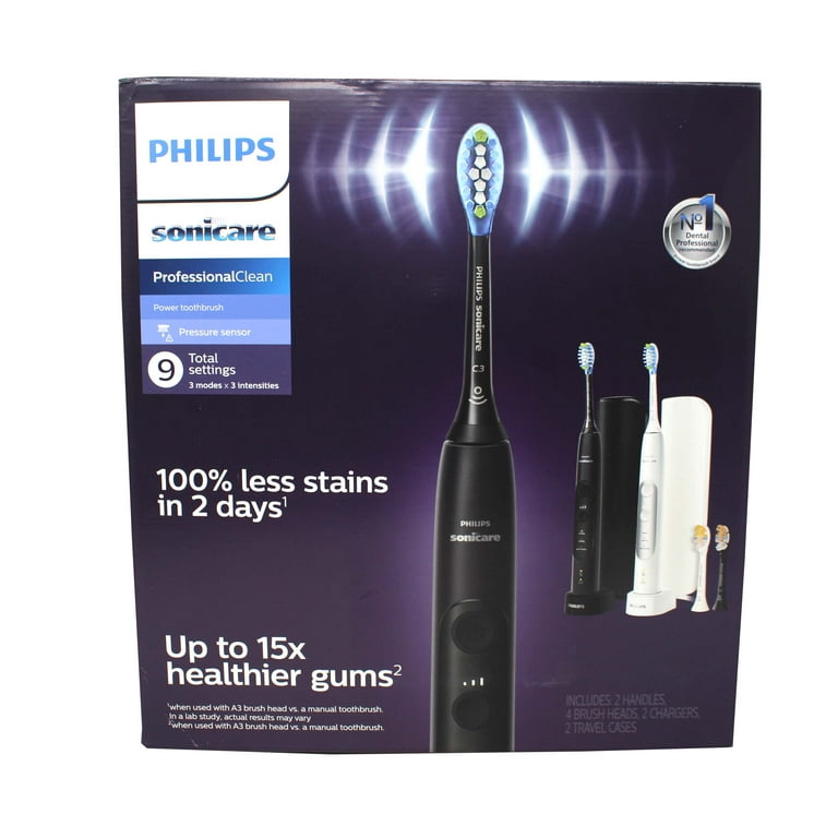 【新品未使用】PHILIPS sonicare ExpertClean ブラック Philips Sonicare Professional Clean Power Toothbrush Set