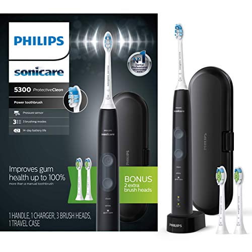 Philips Sonicare Protective Clean 5300 Rechargeable Electric Toothbrush, Black