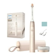 Philips Sonicare Protective Clean 9900 Rechargeable Electric Power Toothbrush, Charging Travel Case with USB Charging, Soft Brush Head, Champagne with Tigology Accessories