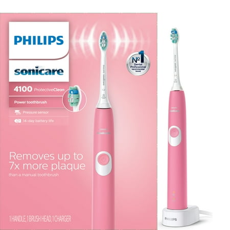 Philips Sonicare ProtectiveClean 4100 Plaque Control, Rechargeable Electric Toothbrush, Deep Pink Hx6815/01