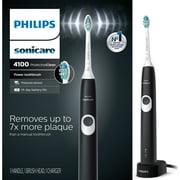 Philips Sonicare ProtectiveClean 4100 Plaque Control, Rechargeable Electric Toothbrush with Pressure Sensor, Black HX6810/50