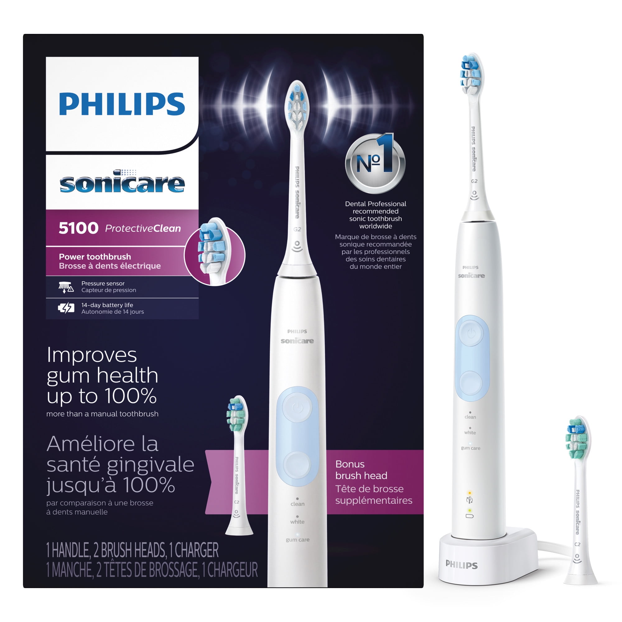 Philips Sonicare ProtectiveClean 5100 Gum Health, Rechargeable Electric