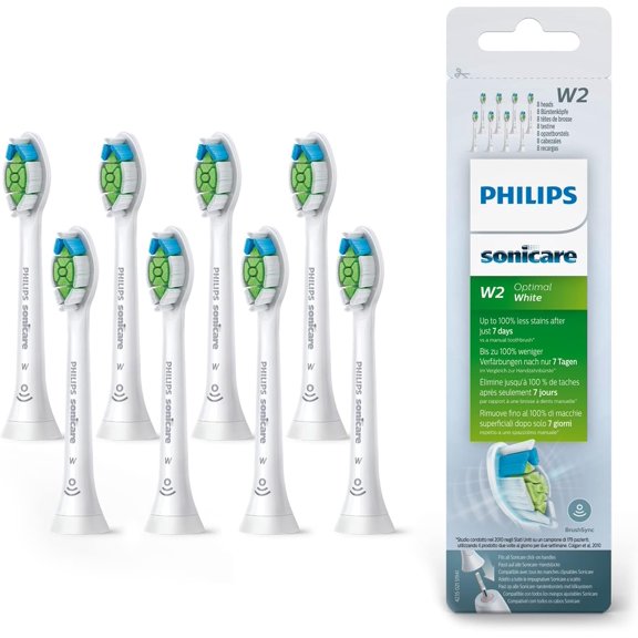 Philips Sonicare White W2 DiamondClean Replacement Toothbrush Heads 8 Packs