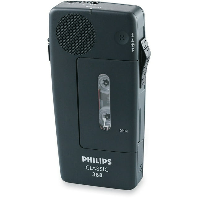 Philips Speech Processing Pocket Memo 388 Slide Switch Mini Cassette Dictation Recorder