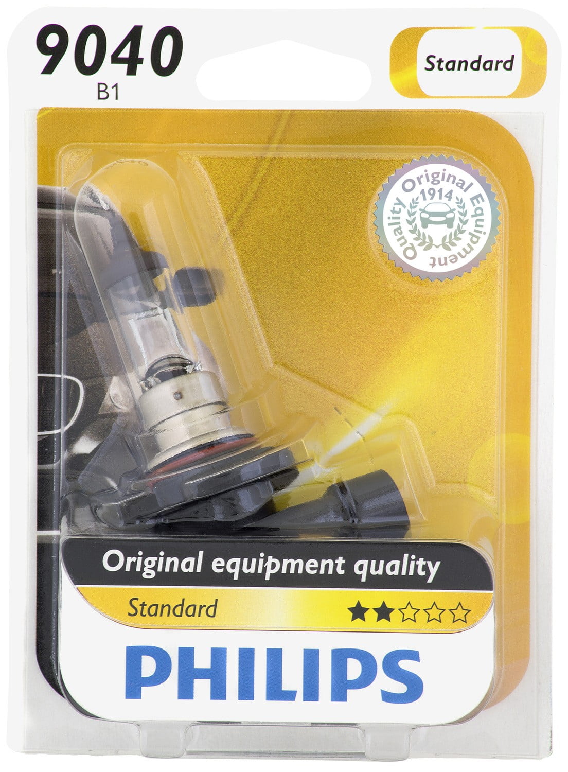 Philips Standard Headlight 9040, P20D/40T, Glass, Always Change In Pairs!