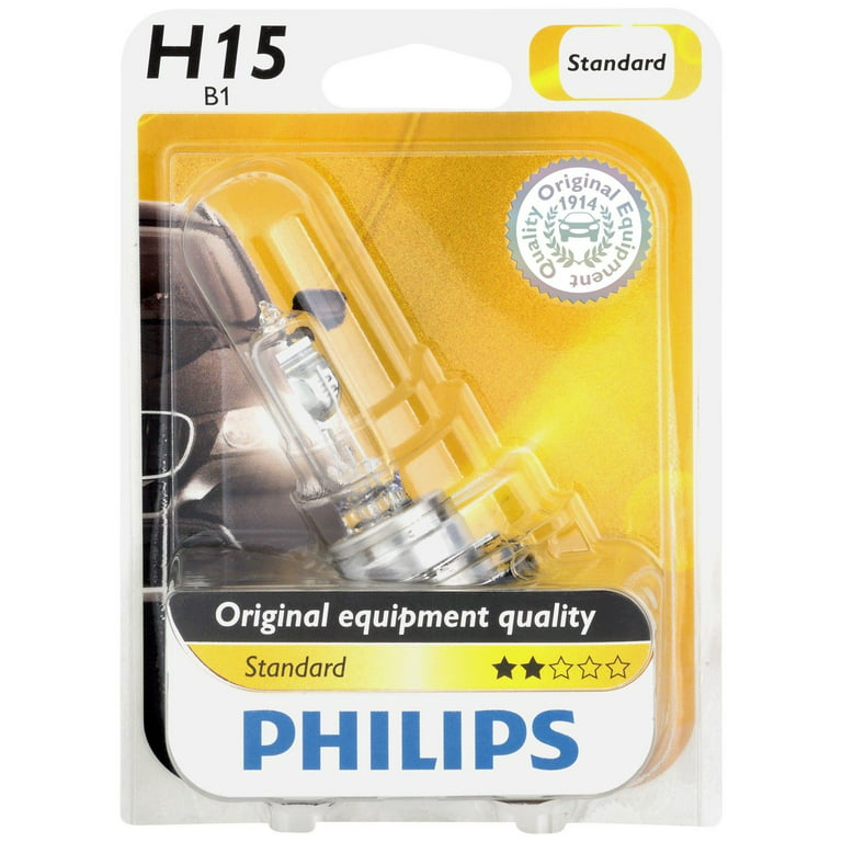 Philips Standard Headlight H15, Pgj23T-1, Glass, Always Change In