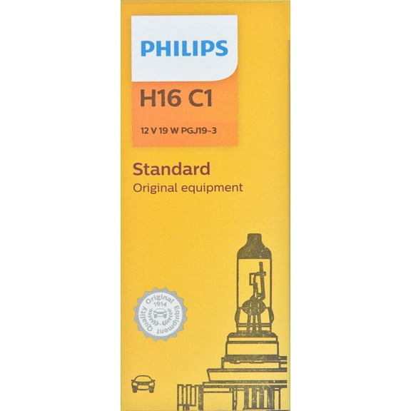 Philips Standard Headlight H16, Pgj19-3, Glass, Always Change In Pairs!