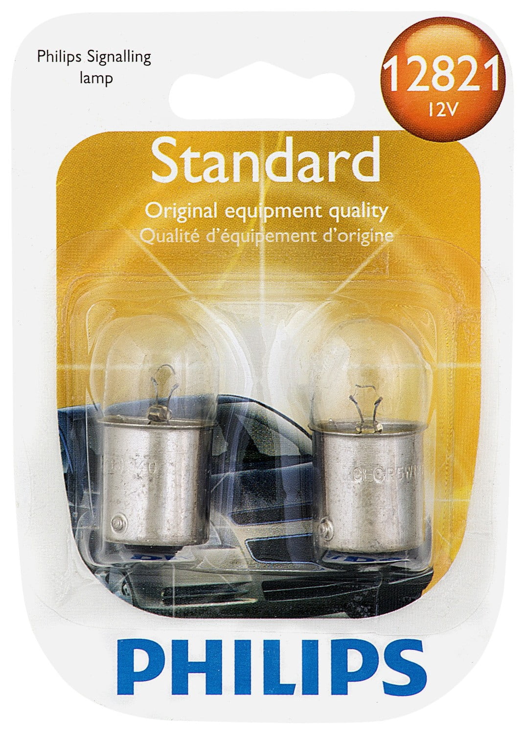 Philips Standard Miniature 12821, Ba15S, Glass, Always Change In Pairs!