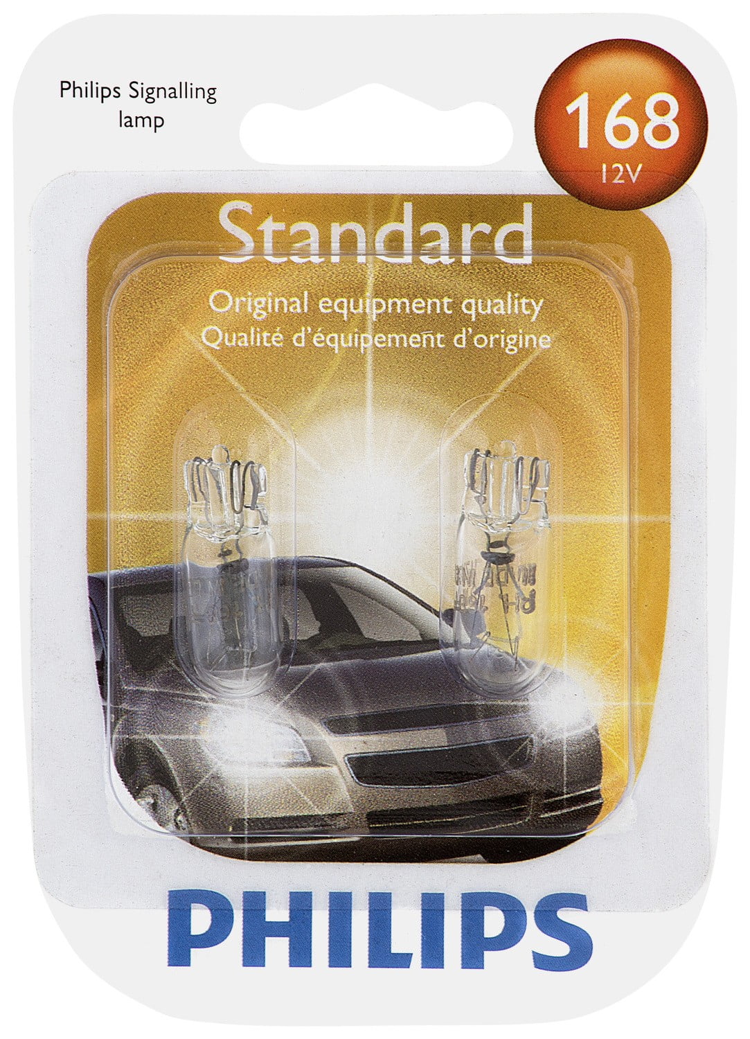 Philips Standard Miniature 168, W2,1X9,5D, Glass, Always Change In Pairs!