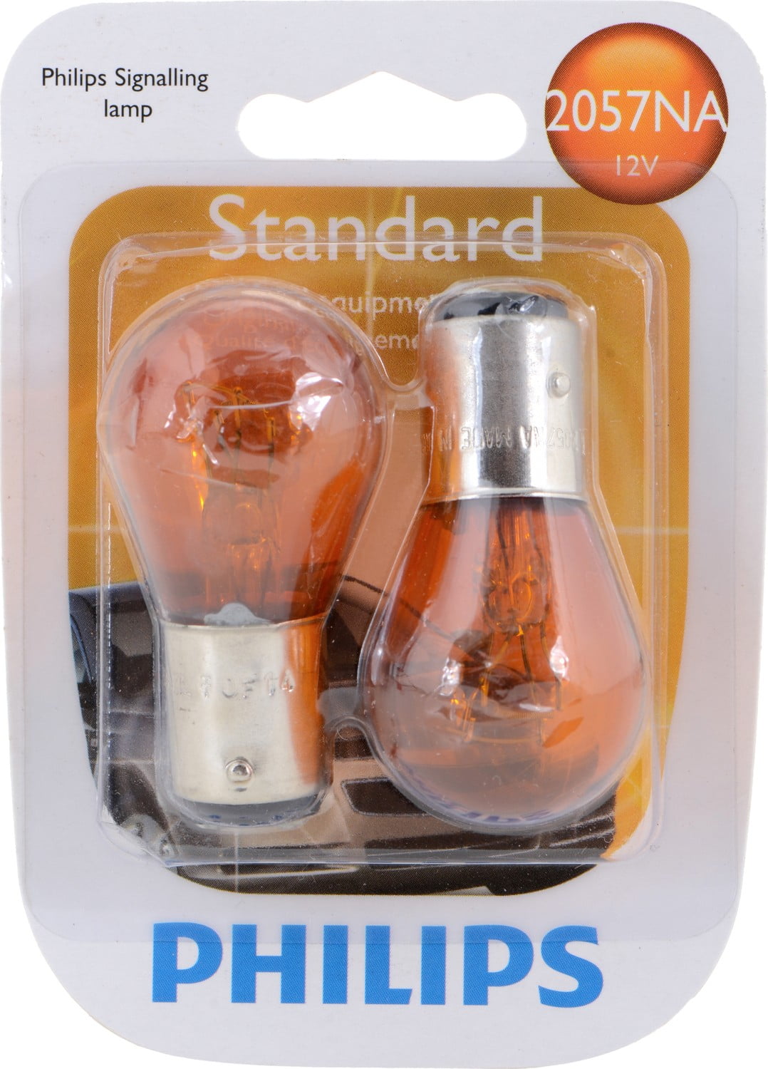 Philips Standard Miniature 2057Na, Amber, Twist Type, Always Change In Pairs!