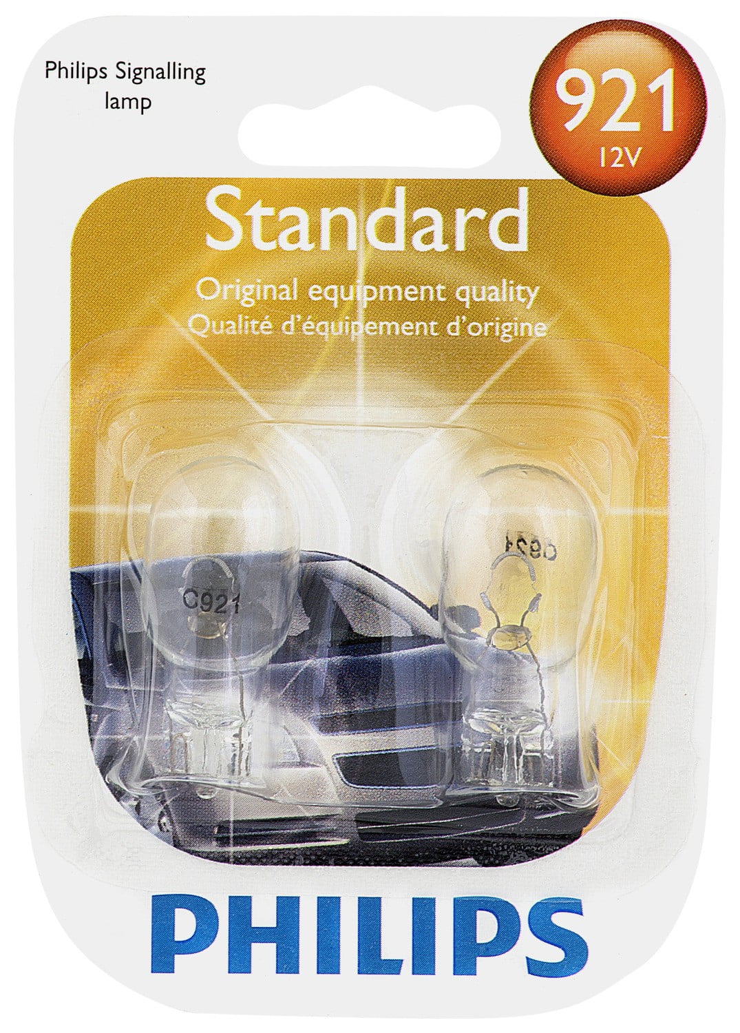 Philips Standard Miniature 921, Clear, Push Type, Always Change In Pairs!