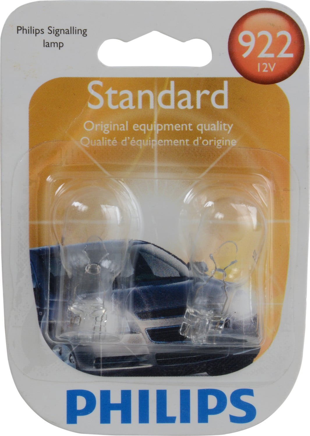 Philips Standard Miniature 922, Clear, Push Type, Always Change In Pairs!