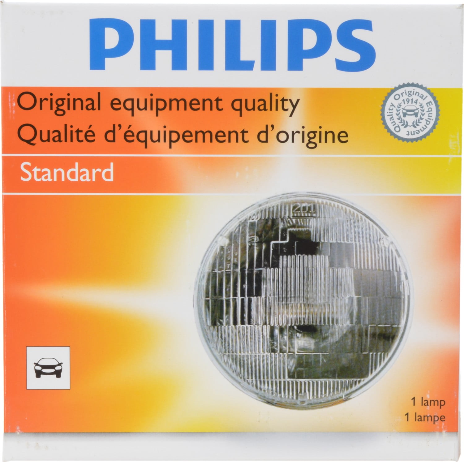 Philips Standard SeaLED Beam H6015, 3 Contact Lugs, Glass, Always Change In Pairs!