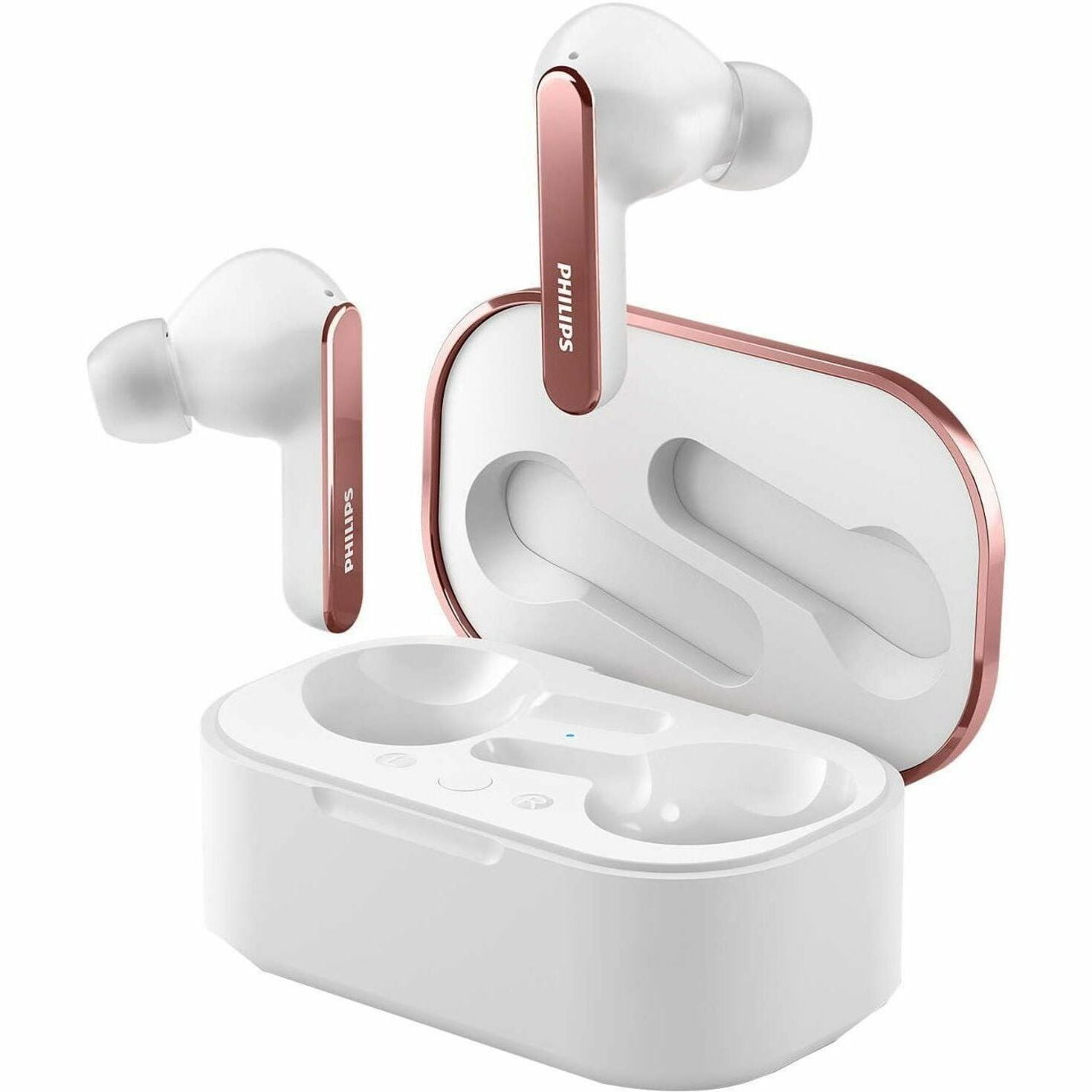Philips T5506 True Wireless Headphones with Noise Canceling Pro (ANC) and up to 32hrs Playtime with Wireless Charging Case, White