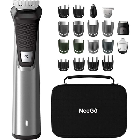 Philips Trimmer for Men, Multi Groom All-in-One Trimmer & Shaver Series 7000, Body Groomer, 23 Piece Men's Grooming Kit for Beard, Head, Body & Face Case