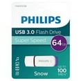 thumbnail image 1 of PHILIPS High Speed 64GB Flash Drive, Snow Edition USB 3.0 - White/Purple, 100MB/s, 1 of 1