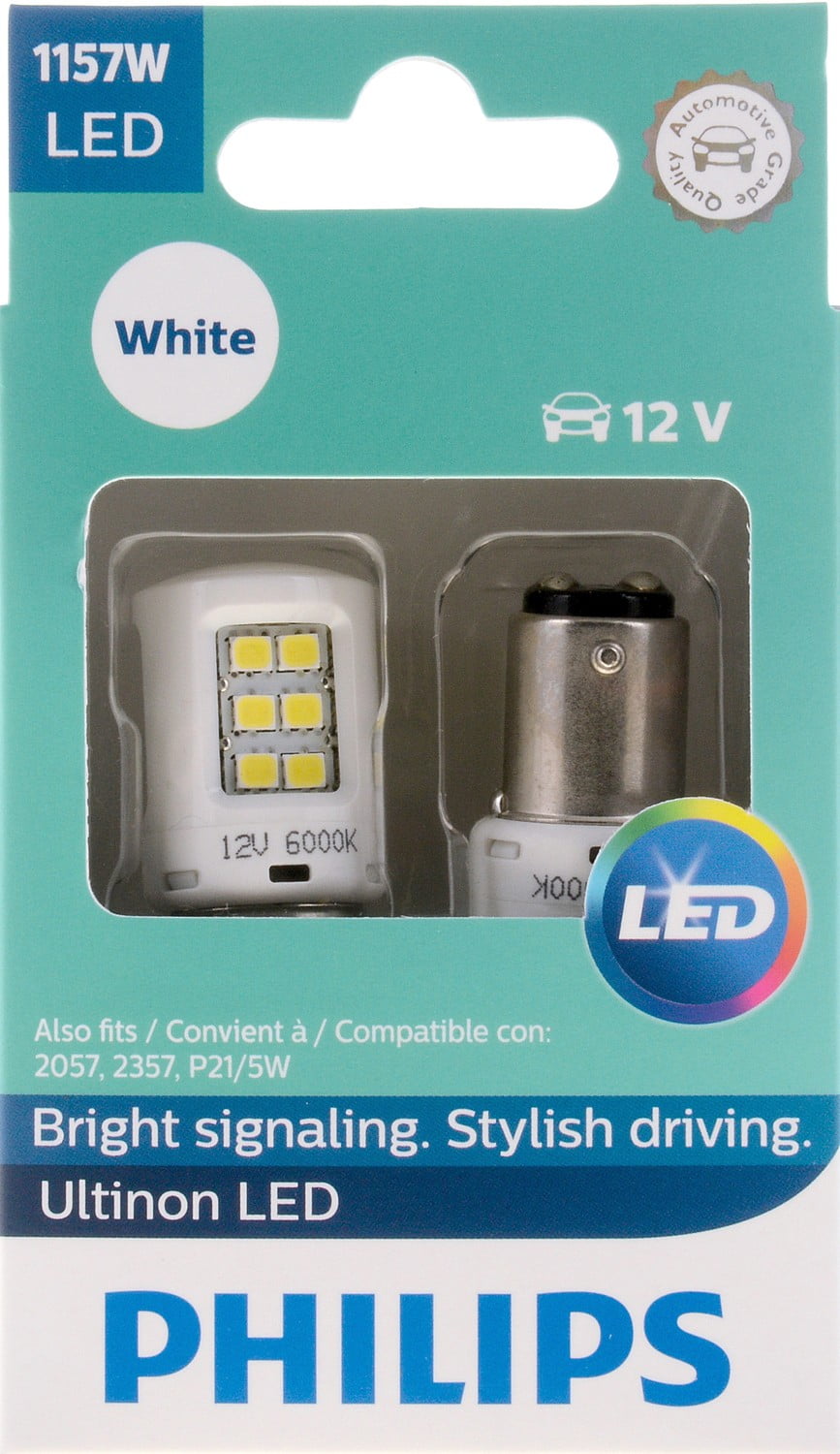Philips Ultinon LED 1157 Miniature Automotive Signaling Bulb (Pack of 2), S-8 LED 1157 ULW