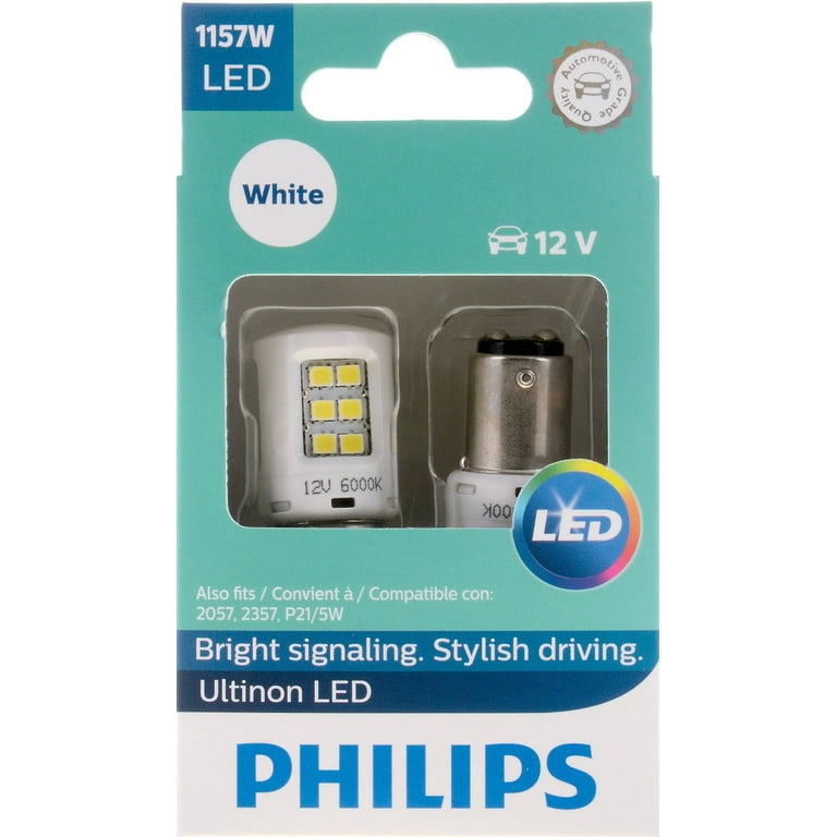 PHILIPS LED P21W WHITE Ultinon 6000K Park Light Bulbs