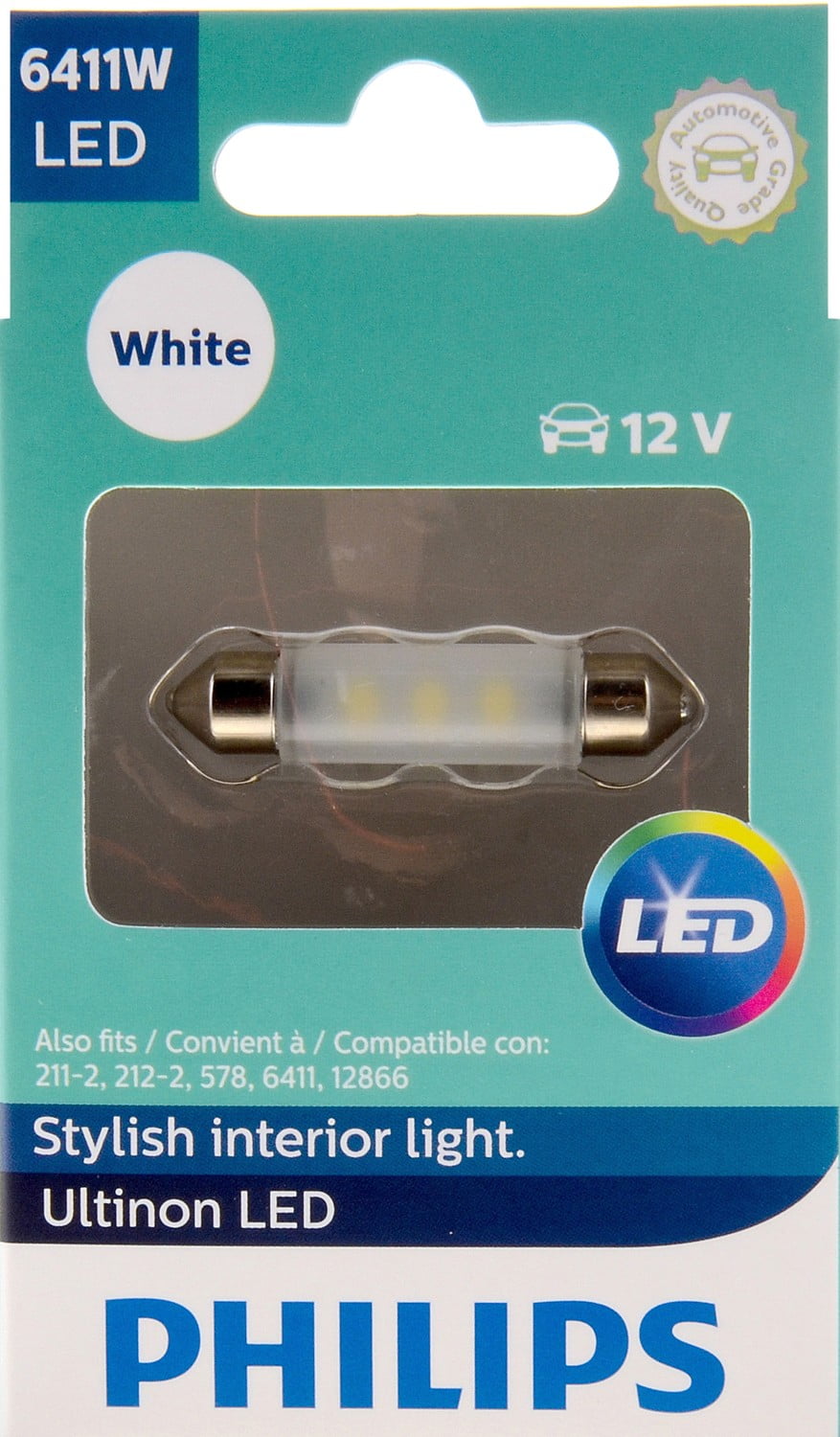 Philips Ultinon 6411W White LED, 1 Pack