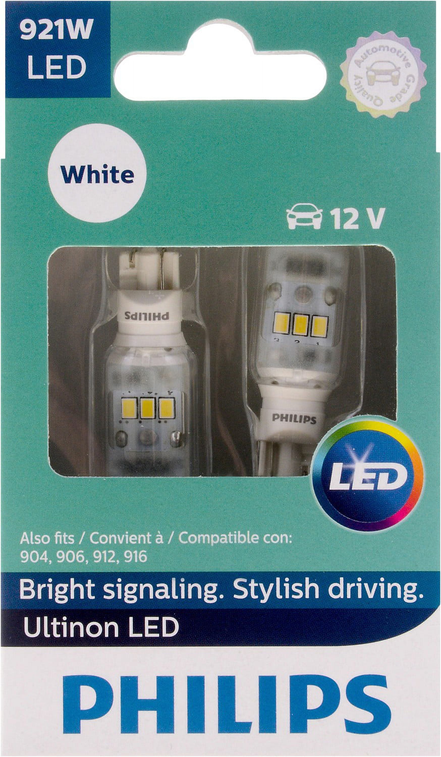 Philips Ultinon LED 921 White Miniature Bulb (2-Pack) 921WLED - The Home  Depot