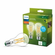 Philips Ultra Efficient LED 60-Watt A19 Light Bulb, Daylight, Non-Dimmable, E26 Base 2-Pack