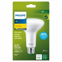 Philips Ultra Efficient LED 65-Watt BR30 Floodlight Light Bulb, Clear Soft White, Dimmable, E26 Base (1-Pack)